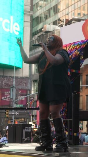 Yola Instagram - To the world we dream about— Our new Persephone, Yola, performed an unreleased song of hers titled “Temporary” at the Playbill Pride concert in Times Square on Friday! 🌈