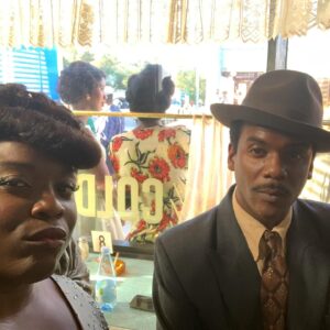 Yola Instagram - Thank you sweet friend @nicolejuliette1 for this lush picture of my Sister Rosetta Tharpe costume for the Oscar nominated @elvismovie that you captured on your many travels as the merch lady with the mostest! I thought I’d add some photographic  memories that you may not have seen! 🩷🩷🩷 #elvismovie #sisterrosettatharpe #pridemonth #queericon #rocknroll #ally