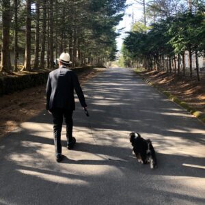 Yukihiro Takahashi Instagram - さて、パスキャルと家の近所をお散歩、
まだまだ足元がおぼつかない、、、坂道怖い。同じの(動画)が何度も出てきます🙇‍♂️🙏✨
#pascal 
#お散歩 
#angel