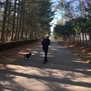 Yukihiro Takahashi Instagram - さて、パスキャルと家の近所をお散歩、
まだまだ足元がおぼつかない、、、坂道怖い。同じの(動画)が何度も出てきます🙇‍♂️🙏✨
#pascal 
#お散歩 
#angel