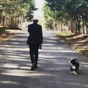 Yukihiro Takahashi Instagram - さて、パスキャルと家の近所をお散歩、
まだまだ足元がおぼつかない、、、坂道怖い。同じの(動画)が何度も出てきます🙇‍♂️🙏✨
#pascal 
#お散歩 
#angel