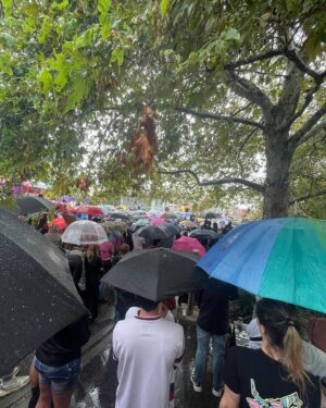 Zoe Terakes Instagram - so much power in the pouring rain. so moving to see all the intersections of support and solidarity. “No pride for some of us without liberation for all of us.” - Marsha P. Johnson