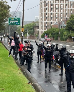 Zoe Terakes Instagram - so much power in the pouring rain. so moving to see all the intersections of support and solidarity. “No pride for some of us without liberation for all of us.” - Marsha P. Johnson