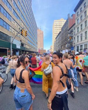 Zoe Terakes Instagram - Here’s some NYC Pride joy, before it all got really shit. Thousands of queer and trans people all gathered in a packed Washington Square park; celebrating the fuck out of each other, loving on each other so hard. Then people started running. Then we heard what sounded like gunshots. A few of them. We ran for our lives. People got trampled on, people were bleeding, crying, screaming. People just kept yelling, “Shooter! There’s a shooter!” I ran to the nearest building and hid in a janitors closet for two hours with 4 strangers cos I lost all my friends in the masses. Turns out some cunt stood in the middle of the park and fired fireworks at people. AT people. Hurt people. I’m grateful it wasn’t a gun, but how fucked is that sentence? This was a scare tactic. And it was successful. It was a completely devastating reminder of just how much queer and trans people in this country are fearing for their lives. How constantly on edge everyone feels. How fucking unsafe this place is. That there are now ‘shooting scares.’ I’d never felt so much euphoria as I did on Sunday. Never felt more myself. I cried tears of belonging. I’ve also never felt so terrified as I did on Sunday. I didn’t know if the people I loved were alive and vis versa. Shit was fucking traumatic. And I’m so fucking tired of this fear that is woven so tightly into the fabric of queer life. I’m so fucking tired of feeling like no joy comes for free, that there’s a catch, that we’ll have to pay for it somehow. Because, more often than not, we do. And it breaks my fucking heart. It breaks my fucking heart.