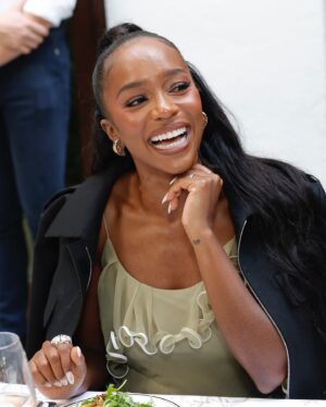 Aja Naomi King Instagram - Loved getting to celebrate with some of my fellow nominees!!! Thank you @sambarry @glamourmag  @toryburch for this beautiful gathering 💕