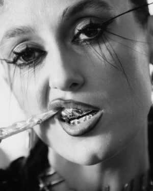 Alina Pash Instagram - If you’re bold enough to peep my custom silver grillz from the one and only @AlligatorJesus, you’ll spot a secret word — and trust me, it’s got something to do with you too 💀❤️
_________
Photo @daniel.rubinshtein 
Photo @tony.muhin