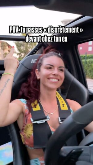 Angélique Mastio Instagram - Tu sais qu’il sait que c’est toi 🤫
Bisous en passant 😘😂

#Abarth #ex #couple #humour #explore #explorepage #car #sabelt