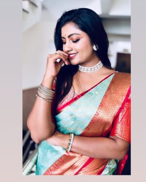 Anjana Srinivas Instagram - 🌸🥰🌸

#shreeroopacollections #anjana #anjanasrinivas #sareelove