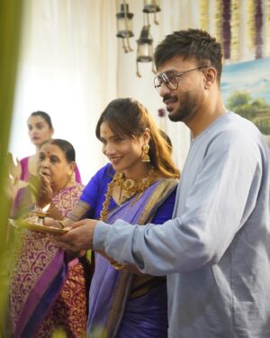 Ankita Lokhande Instagram - Celebrating Gauri ganpati ❤️

Jewel: @the_jewel_gallery
Styled By: @hemlataa9 @stylebyhemlataa with @saloni142_
Saree: @official_pawarhandloom
Photographer: @jogi.media