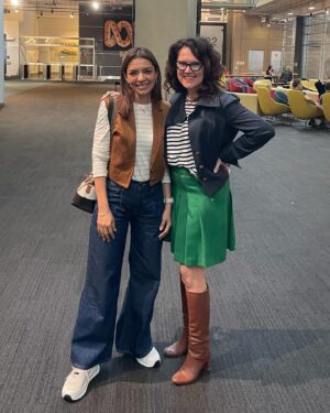 Annabel Crabb Instagram - WOW. Just met and had such an intensely fascinating conversation with @najwashihab, the Indonesian broadcaster, journalist, actor and now media entrepreneur who co-founded @narasi.tv and @narasinewsroom six years ago … I quake before her cumulative 45 MILLION social media followers incl 25 million here on Instagram … such a deft thinker about the future of media, the future of democracy, the removal or certain old barriers and protections and the enduring value of accuracy, authenticity, trust and respect for your audience. Truly, Najwa, an honour. Thank you very much to @dfat’s Penny Williams for thinking that we would enjoy each other’s company: Madam, you were CORRECT. Brain buzzing. ❤️