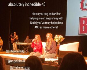 Arielle Reitsma Instagram - HUNTSVILLE, AL ❤️🥹
words can’t express how much we loved being with you last night. we felt your hearts for Jesus and it made us incredibly emotional. thank you for coming. thank you for loving us. we love you so much.
Glory to Jesus forever and ever.

worship led by the talented the gifted the anointed @j.salabarriamusic 

@girlsgonebible live tour, tickets at girlsgonebible.com/tour