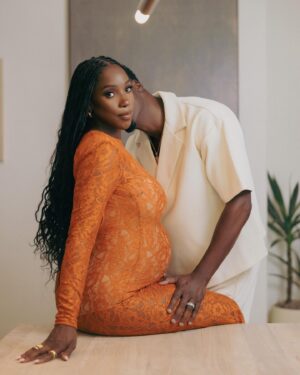 Ashley Blaine Featherson Instagram - Closer To God Than I’ve Ever Been🤍✨

We’ve Come A LONG WAY Baby Girl & I Can’t Wait To Embark On Our Earth-Side Journey Together. I Have No Doubt That We Were Made For One Another! Oh, The Places We’ll Go My Forever My Girl!
