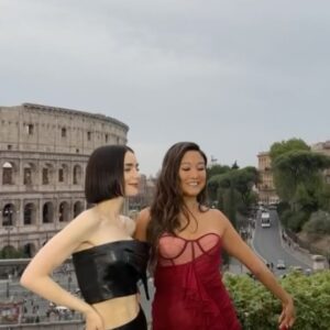 Ashley Park Instagram - 💃🏻 bonjour(no) Italy!! 🍕
are you REDdy for #emilyinparis season 4 part 2? cuz we arrrrrre! 🌶️