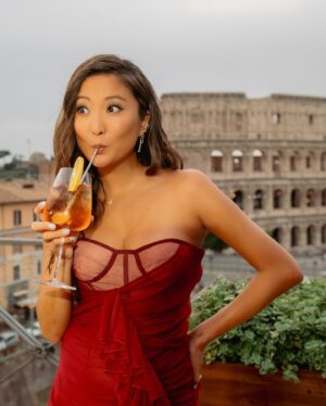 Ashley Park Instagram - 💃🏻 bonjour(no) Italy!! 🍕
are you REDdy for #emilyinparis season 4 part 2? cuz we arrrrrre! 🌶️