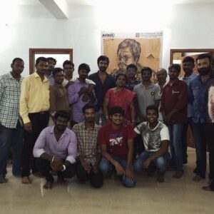 Asritha P Instagram - We all are missing u Dilli sir 💔
Begining of #maragathanaanayam #2016 
@axess_filmfactory @dillibabugovindaraj @aadhiofficial @p.v.shankar @actordev_offl @arunraja_kamaraj @dhibuninanthomas @stalinganesh_dir @phantomfx_india @asritha_kingini