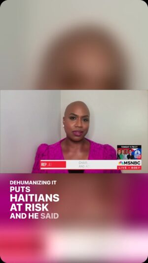 Ayanna Pressley Instagram - What Trump and Vance are saying about Haitian families is a racist, dangerous lie that puts Haitians at risk.

They’re so desperate to distract from their deeply unpopular agenda that they resort to fabrications like these—and we won’t stand for it.