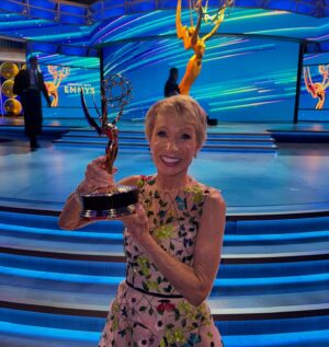 Barbara Corcoran Instagram - #Emmys roundup! 💛🦈🎉🏆 Last night’s Emmy win feels surreal. Shark Tank has given me the opportunity to be a real-life fairy godmother—I’m so grateful! Here’s to all the Shark Tank entrepreneurs living the American Dream. Thank you for all the support! 🥰