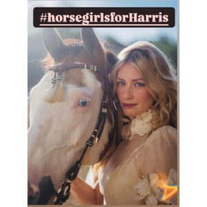Beth Behrs Instagram - I see you @taylorswift ! #horsegirlsforHarris @kamalaharris @kamalahq