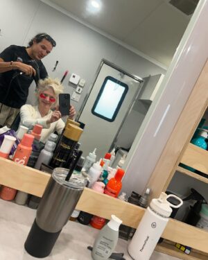 Beth Broderick Instagram - With Christophe doing his best to turn my fright wig into some kinda hairdo. Week 3 .
