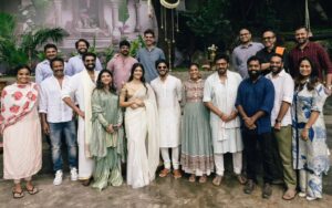 Bhagyashri Borse Instagram - An exciting journey begins today. ✨

Introducing #KAANTHA, an epic collaboration between @RanaDaggubati and @dqsalmaan !

Starring @bhagyashriiborse @i_am_samuthirakani ,
Directed by @selvamani.selvaraj87 & Produced by #RanaDaggubati

What better way to celebrate 60 years of Suresh Productions' legacy by unlocking a new dimension through this collaboration between @theSpiritMedia and @dqswayfarerfilms ?

Puja completed, can’t wait to start rolling ♥️