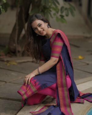 Bhavya Trikha Instagram - A little crazy, a little free, totally me🫶🧿
.

Outfit- @ival.amali
Photography - @camerasenthil
MUA- @jeevithamakeupartistry
Shoot organised by @rrajeshananda