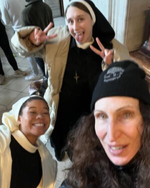 Bonnie Aarons Instagram - Some behind the scene photos from The Nun2 @thenunmovie @theconjuring  @team_genre @newlinecinema @wbpictures @michaelchaves @nataliasafran @creepypuppet