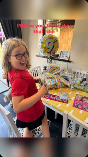 Briony May Williams Instagram - How is our beautiful girl 9?!? Sat here sobbing my heart out putting this together because this little angel has grown into the kindest, sweetest, funniest, weirdest and most incredible little lady. Happy birthday my darling Nora, you’re my absolute favourite human and I’m so proud to be your mum, always. Love you a billion one hundred and so much more 💕

Also I hadn’t paid attention to how beautiful the lyrics to @billieeilish stunning song Birds of a Feather are…just gorgeous 💕

‘Birds of a feather, we should stick together, I know (‘til the day that I die)
I said I’d never think I wasn’t better alone (‘til the light leaves my eyes)
Can’t change the weather, might not be forever (‘til the day that I die)
But if it’s forever, it’s even better’

#Proudmum #mumlife #daughter #motherdaughter