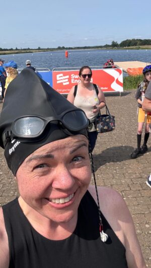 Briony May Williams Instagram - Hurled myself fully out of my comfort zone today!!! 😬

I absolutely love being a Team Captain for the Superhero Series, it is an event full of pure joy which encourages anyone living with a disability (the superheroes) and their friends/families/carers (the sidekicks) to get involved in one or all of the events. 

Last year I was meant to so do the swimming part of the triathlon but seeing as I couldn’t swim more than a few metres, they put me in a boat pulled by the amazing @ladybugstrust and it gave me a HUGE kick up the bum to set myself the challenge of learning to swim and swimming the same section this year. I started lessons at my local leisure centre in January and built up from there. 

And today I bloody did it!!!! I swam 150m in open water with no floats or assistance. I’m over the moon!! It’s never too late to learn something new and set yourself a challenge 💕

The @superhero_series really is magical and encourages everyone to do their best in whatever way they need. Congratulations to everyone who took part today and especially to my lovely team @siennas_cerebralpalsy_journey and @harleysalter ❤️ You guys were amazing!!!! 

#superheroseries #swimming #adultswimming #swimminglessons #triathlon