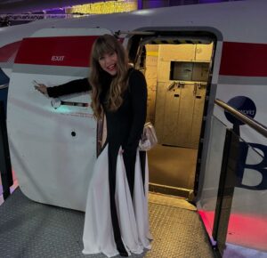 Briony May Williams Instagram - Absolutely dreamy evening at the @bbcbristol Make a Difference Awards ❤️ Hearing all the incredible stories of the nominees and winners is so good for the soul. These people are selfless, kind and inspiring in every way, truly making a difference to the world around them. 

The evening was made even more magical because it was spent under the wings of a Concorde at @aerospacebristol 🤩 What an experience!!! 

It was wonderful to catch up with all the amazing people who work at @bbcbristol and put the awards together and of course @joesims10 and Claire Carter were excellent hosts ❤️ 

My highlights included in no particular order:

* Bumping into my babe @eviemaeaestheics 
* Seeing the fabulous @charlie_bees_1989 and meeting her lush mum Deb
* Walking through an actual Concorde 
* Presenting the Great Neighbour Award
* Sitting next to a 5 month old puppy wearing a bow tie all evening (Oren is a service dog in training and was so well behaved all night!)
* Cheering on Chloe and @watchochogrow when they won
# Wearing the dress I ordered on TikTok months ago in the middle of the night

#makeadifference #bbc #bristol #bbcradiobristol