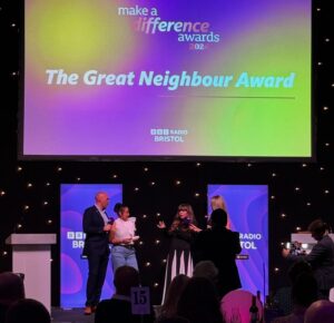 Briony May Williams Instagram - Absolutely dreamy evening at the @bbcbristol Make a Difference Awards ❤️ Hearing all the incredible stories of the nominees and winners is so good for the soul. These people are selfless, kind and inspiring in every way, truly making a difference to the world around them. 

The evening was made even more magical because it was spent under the wings of a Concorde at @aerospacebristol 🤩 What an experience!!! 

It was wonderful to catch up with all the amazing people who work at @bbcbristol and put the awards together and of course @joesims10 and Claire Carter were excellent hosts ❤️ 

My highlights included in no particular order:

* Bumping into my babe @eviemaeaestheics 
* Seeing the fabulous @charlie_bees_1989 and meeting her lush mum Deb
* Walking through an actual Concorde 
* Presenting the Great Neighbour Award
* Sitting next to a 5 month old puppy wearing a bow tie all evening (Oren is a service dog in training and was so well behaved all night!)
* Cheering on Chloe and @watchochogrow when they won
# Wearing the dress I ordered on TikTok months ago in the middle of the night

#makeadifference #bbc #bristol #bbcradiobristol