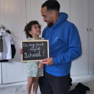 Brooke Vincent Instagram - A morning of FIRSTS in our house this morning ❤️ 

Good Luck to @k_mags11 on the first day of your new journey! @sportingchancegroupmcr Who would have thought you would have had another 1st day back to school 😅 only this time you’re the one making the difference ❤️ our boys are lucky to watch your determination, dedication & resilience!! Have the best day ⭐️

& To our Mexxy Moo! It’s finally here my boy ⭐️✏️📖 
Obvs ft Monroe ❤️ 
 
Let’s go 💫❤️