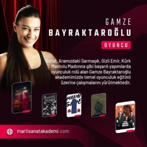 Burcu Cavrar Instagram - Alanında deneyimli eğitmenler eşliğinde "Kamera Önü ve Temel Oyunculuk Eğitimi" Martı Sanat Akademi'de! 📹

🔸 Temel Oyunculuk — Bir sahnede ya da kamera önüne geçmeden önce hareketler, jestler ve seslerle karakterin sunulması sanatıdır.

🔹Kamera Önü Oyunculuk — televizyonlarda yer alan film, dizi, reklam ya da klip gibi alanlardaki oyunculuk biçimidir.

👤 Eğitmenler —
👉 Gamze Bayraktaoğlu (@gmzbyrktgl)
👉 Burcu Cavrar (@cavrarburcu)

👥 Eğitimler 16 yaş ve üzeri katılıma uygundur.

📍 Tüm eğitimler @martisahne'de gerçekleştirilmektedir.

📞 Kayıtlar & Başvuru İçin —
— 0 (552) 833 18 33
— 0 (552) 633 77 33
