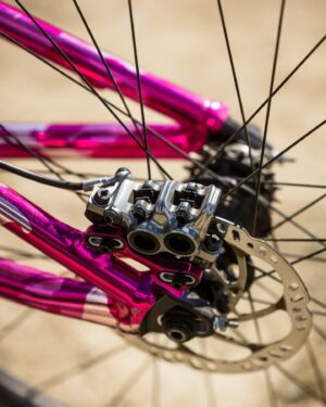 Caroline Buchanan Instagram - @cbuchanan68’s “Colour-Line Buchanan” contest winning Ticket 🎨🖌️

Coloring book contest winner Mary Jane got to see her design come to life in Whistler, where the chrome pink camo shined bright at the pump track 🤝

📸 @maddogboris

#TrekBikes #TrekTicket #Crankworx #pumptrack #slopestyle