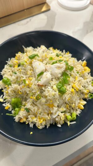 Cassie Yeung Instagram - easy crab truffle fried rice 🦀🍚