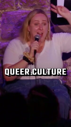 Catherine Bohart Instagram - A listener problem from our Edinburgh Live show… #trustyhogs #comedypodcast #queerculture #queerrepresentation #lgbt