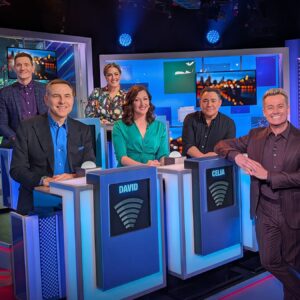 Celia Pacquola Instagram - What a bonkers night on @hybpa and what a way to find out I am actually a princess. Thanks to @zoe.creed for a turn with the bling and thanks to @hybpa boffins for gifting me my very own merch after the show 😂😂😂 Congrats @grantdenyer for a great hosting job and fellow panel jockeys @therealedkavalee @hayleysproull @dwalliams Samuel Pang