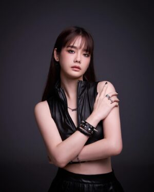 Chanidapa Pongsilpipat Instagram - Learn something new. Try something different. Convince yourself that you have no limits. ☠️🖤🧷 #rockstar #miumiu #prada