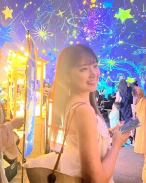 Chisaki Morito Instagram - 室内で夏祭り気分を味わえる場所って新しかった！🎆
　
　
　
射的だけチャレンジしてみたよ！！！笑
3回中1回だけ的に当てれた！笑　
げきよわ！！！！笑笑
　
　

みなさんは夏祭り行きましたか！？🍉
　
　
　
#星空夏祭り 
#有楽町 
#夏祭り 
#射的 
#夏祭り行きたい
