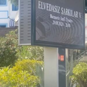 Çiğdem Tunç Instagram - Marmaris Geliyorum 
#marmaris_concert #elvedasızşarkılar @boragencerofficial @_yesimsalkim @cigdemtuncofficial 

Datça Çocuk Köy Yararına 
Elvedasız Şarkılar 5 Konseri

- Yer: Marmaris Amfi Tiyatro
- Saat: 21:00
- Tarih: 29 Ağustos 2024