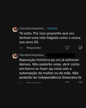 Claudia Campolina Instagram - Somos mulheres, logo amorosas e emotivas. Vamos ajudar