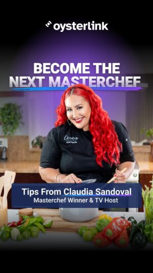 Claudia Sandoval Instagram - Discover how to become the NEXT MasterChef from @chefclaudiasandoval , the first Latina MasterChef winner! 🤩
Watch the full interview on YouTube🎥

#masterchefcelebrity #masterchef #celebritychef #careertips #oysterlink #cheflife #careeradvice #careergoals