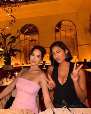 Clémence Botino Instagram - Miss France and Miss Thailand World 💕 so lovely seeing you babe 🥰