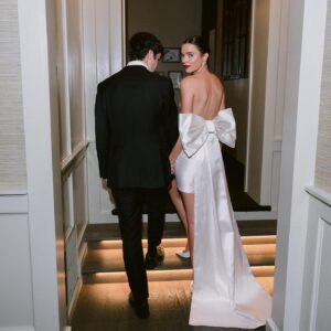 Connar Franklin Instagram - #OTMExclusive 💍 Our September cover is here, featuring #OTMBride @connarfranklin and @aaroncarpenter’s wedding—which took place exactly one year ago today at George Vanderbilt’s @biltmoreestate. 🥂 Connar and her father walked down the 200-foot-long aisle, as a 20-piece orchestra 🎻 played “Invisible String” by @TaylorSwift. “I was freaking out walking down in front of everyone, but the second I saw Aaron, it felt like it was just us two,” the bride reflects. “There was a moment when my leg almost gave out. I broke my toe two-and-a-half hours before, but I insisted on wearing my four-inch heels. It was a challenge but nothing a little numbing cream and love in the air couldn’t fix!”🩹🤍

Stay tuned as Connar is taking over our IGS later today, and go to the 🔗 in bio to see more of her and Aaron’s wedding. 

📷: @josevilla
Planning: @samkoma.world
📍: @biltmoreestate
Beauty: @jentioseco @flawlessairbrush @tombachik
💌: @katewisemancreative
Decor: @whitedoorevent
Watercolor Artist: @alyssa_faye_simpson
🎶: @entertainofficial

#OTMWedding #wedding #thebiltmoreestate #biltmoreestate #biltmorewedding #northcarolinawedding #weddinginspiration #eliesaab #daniellefrankel  #connarfranklin #aaroncarpenter #camerondallas