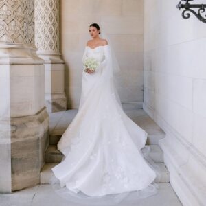 Connar Franklin Instagram - #OTMExclusive 💍 Our September cover is here, featuring #OTMBride @connarfranklin and @aaroncarpenter’s wedding—which took place exactly one year ago today at George Vanderbilt’s @biltmoreestate. 🥂 Connar and her father walked down the 200-foot-long aisle, as a 20-piece orchestra 🎻 played “Invisible String” by @TaylorSwift. “I was freaking out walking down in front of everyone, but the second I saw Aaron, it felt like it was just us two,” the bride reflects. “There was a moment when my leg almost gave out. I broke my toe two-and-a-half hours before, but I insisted on wearing my four-inch heels. It was a challenge but nothing a little numbing cream and love in the air couldn’t fix!”🩹🤍

Stay tuned as Connar is taking over our IGS later today, and go to the 🔗 in bio to see more of her and Aaron’s wedding. 

📷: @josevilla
Planning: @samkoma.world
📍: @biltmoreestate
Beauty: @jentioseco @flawlessairbrush @tombachik
💌: @katewisemancreative
Decor: @whitedoorevent
Watercolor Artist: @alyssa_faye_simpson
🎶: @entertainofficial

#OTMWedding #wedding #thebiltmoreestate #biltmoreestate #biltmorewedding #northcarolinawedding #weddinginspiration #eliesaab #daniellefrankel  #connarfranklin #aaroncarpenter #camerondallas