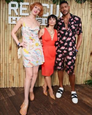 Constance Zimmer Instagram - #aboutlastnight I actually put on heels and a dress to go celebrate with some of my besties @jeffreybchapman and @breedawool our other besties NEW SHOW @rescueonfox #hisurfrescue @adam_demos AND @ariellekebbel!!! Full on #UnREAL REUNION!!! And saw some more friends as a bonus! It was worth the heat and the sore feet!
