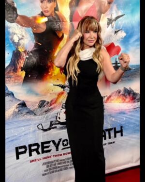 Cynthia Rothrock Instagram - At the Premiere of Prey of Wrath one of my latest films #cynthiarothrock #ladydragon #preyofwrath #blackcreek