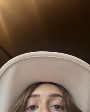 Daisy Edgar-Jones Instagram - Wearing the bluest most gorgeous @gucci dress, @sabatods I 🩵 you. Thank you @tiff_net for having us for On Swift Horses. The puppies and cowboy hat was much appreciated,  and the 🤠 will be added to my growing collection. This festival was the perfect place to premier our film and thank you for such a warm reception. 

Ps there is a beautiful cover of this song Mr Blue in our film and I can’t stop listening to it xx