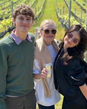 Dakota Fanning Instagram - Old friends, and new. These people are magic. I hope you have as much fun watching The Perfect Couple as we did making it. Out now! @netflix 🦞 🦈