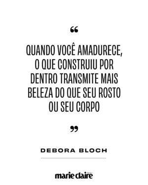 Débora Bloch Instagram - Em uma era em que a imagem parece ser tudo, Debora Bloch prefere ser lembrada pelo que faz melhor: atuar. No ar na novela Rancho Fundo, da TV Globo e prestes a estrear a série Dias Perfeitos, no Globoplay, a nossa capa digital de #MarieClaireSetembro mostra por que continua roubando a cena aos 61 anos – e “aproveitando a vida mais do que nunca”, muito obrigada. Leia em #MarieClaireBrasil no site e nas bancas a partir de 5 de setembro.

Diretora de redação: @mariaritaalonso 
Entrevista: @mariaritaalonso e @mariliakodic
Fotos: @brunacastanheira (@groupartmgt)
Direção criativa: @estelapadilha 
Beleza: @silviogiorgio (@capamgt)
Direção de moda: @larissalucchese 
Produção executiva: @vandecazimmermann 
Coordenação de moda: @leilapigatto
Assistente de moda: @anaclara_vinci
Assistente de beleza: @julia_boeno
Manicure: @clau_designernails
Camareira: @lingomes_
Assistentes de fotografia: biagarbieri e @marcelocucatt
Tratamento de imagem: @telharetouch
Agradecimento @tavola42, @3T_locadora e @marcenaria.barauna