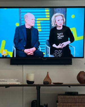 Debra Jo Rupp Instagram - Access Hollywood today! Red and Kitty back from Paris.  Kurtwood didn’t fix my hair🤣🤣🤣
